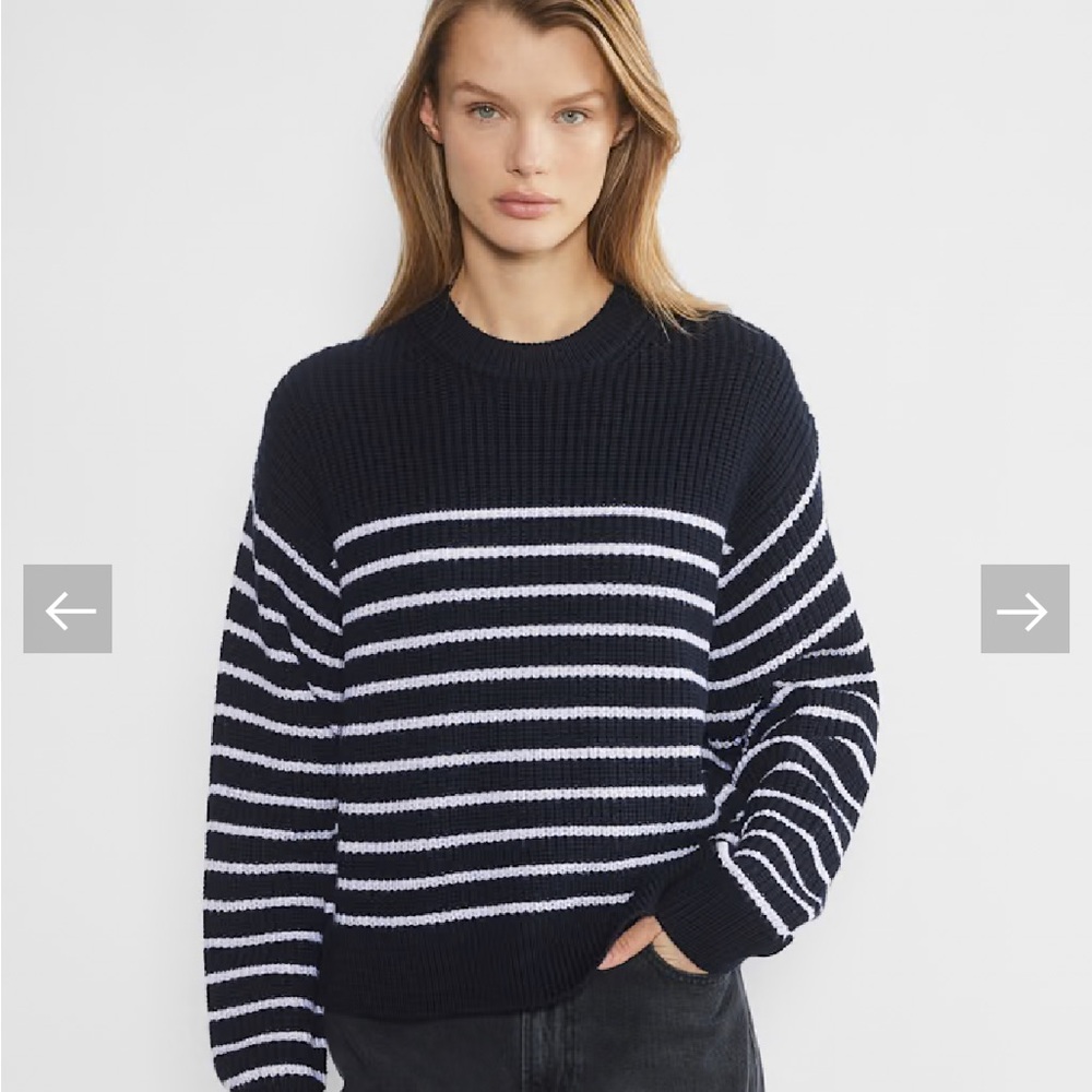 ARITZIA Maria Merino Dark Navy Wool Sweater